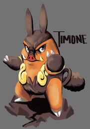 Pokemon. Pignite named "Timone"